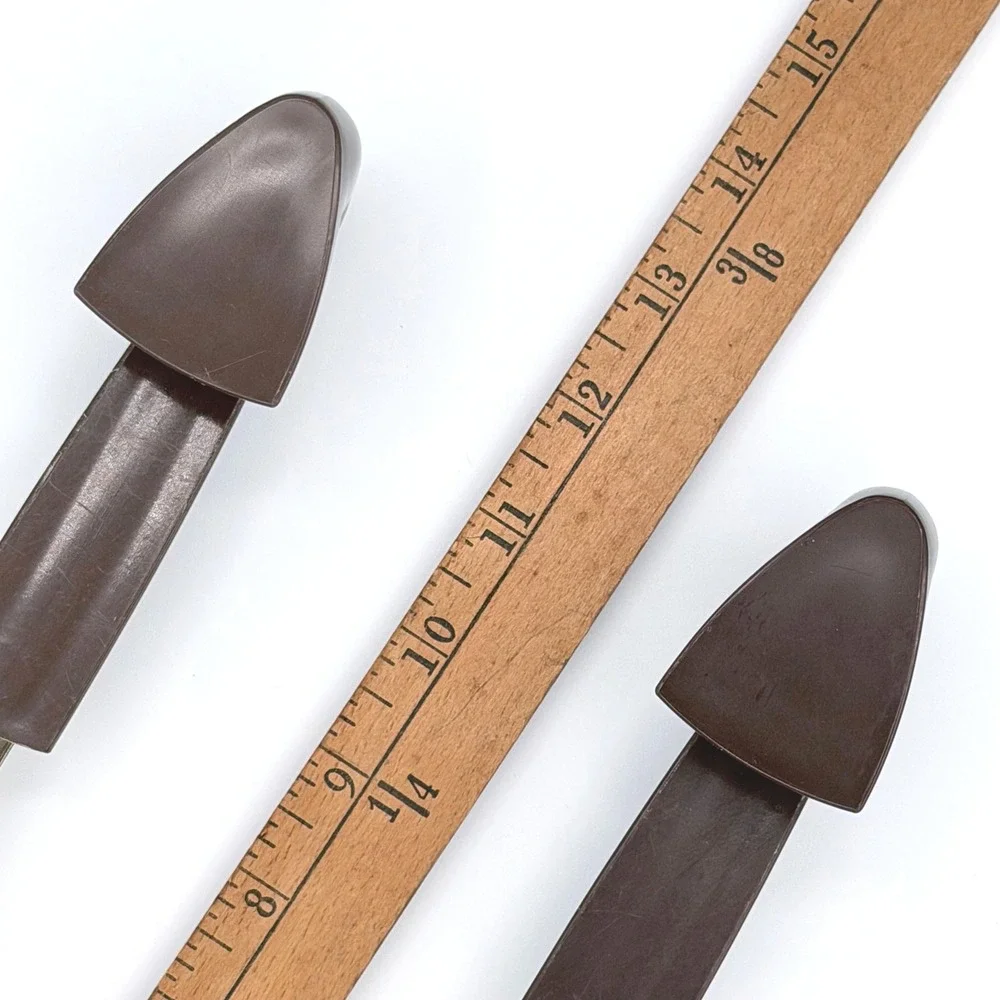 Vintage 1960s 70s Rochester Shoe Tree Co Shoe Keepers Wood Metal USA Pair MCM